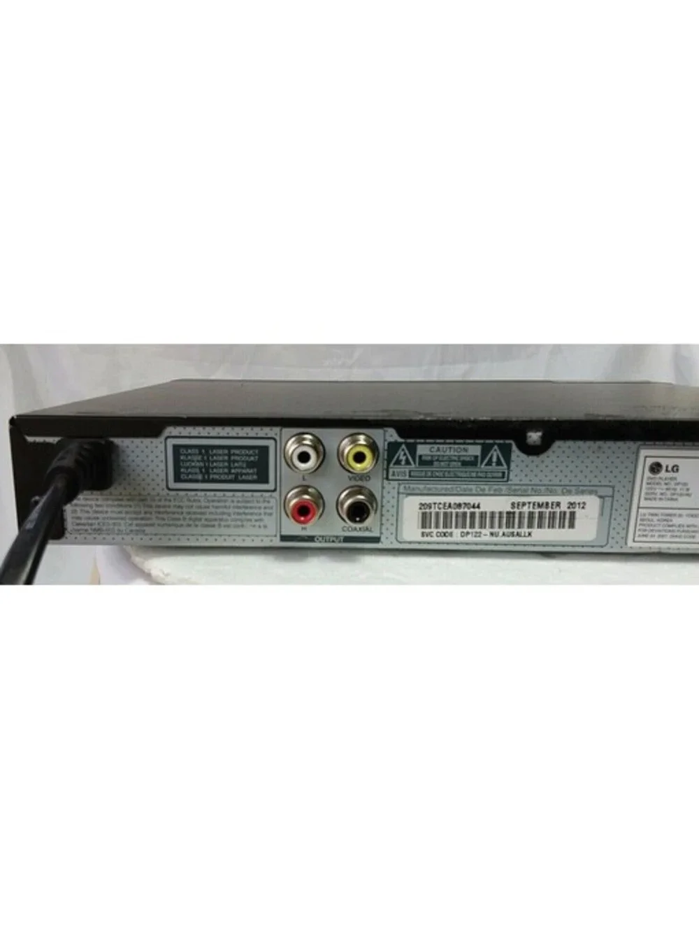 LG DP122 DVD CD USB Player Direct Recording Multi-Format Black Tested No Remote - Picture 9 of 11